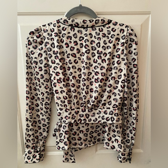Bailey 44 Marguerite Leopard Print Wrap Blouse- Size 0 - Picture 2 of 5
